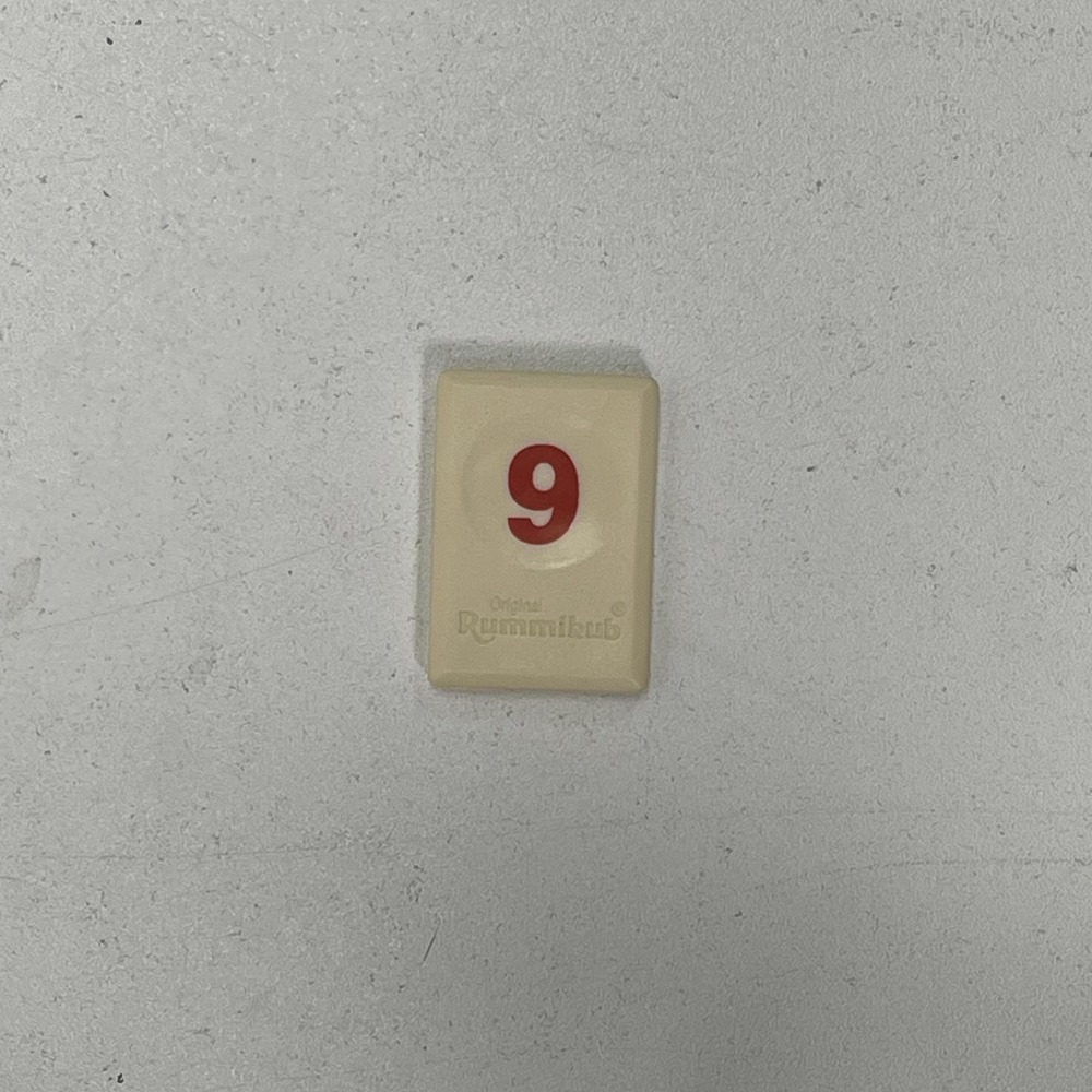 Rummikub Replacement Tile Red 9 Pressman 1997 Game Parts Single Piece